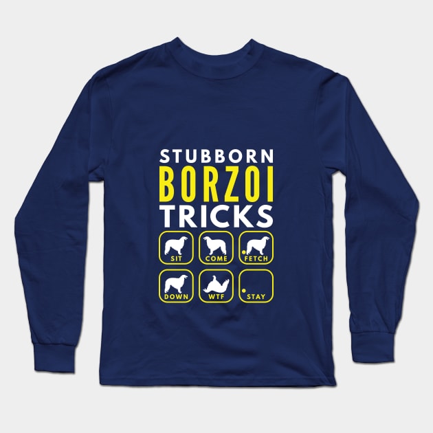 Stubborn Borzoi Tricks - Dog Training Long Sleeve T-Shirt by DoggyStyles